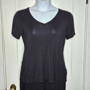 Apt. 9 Essentials Women's Short Sleeve Tee In Black - Size Large